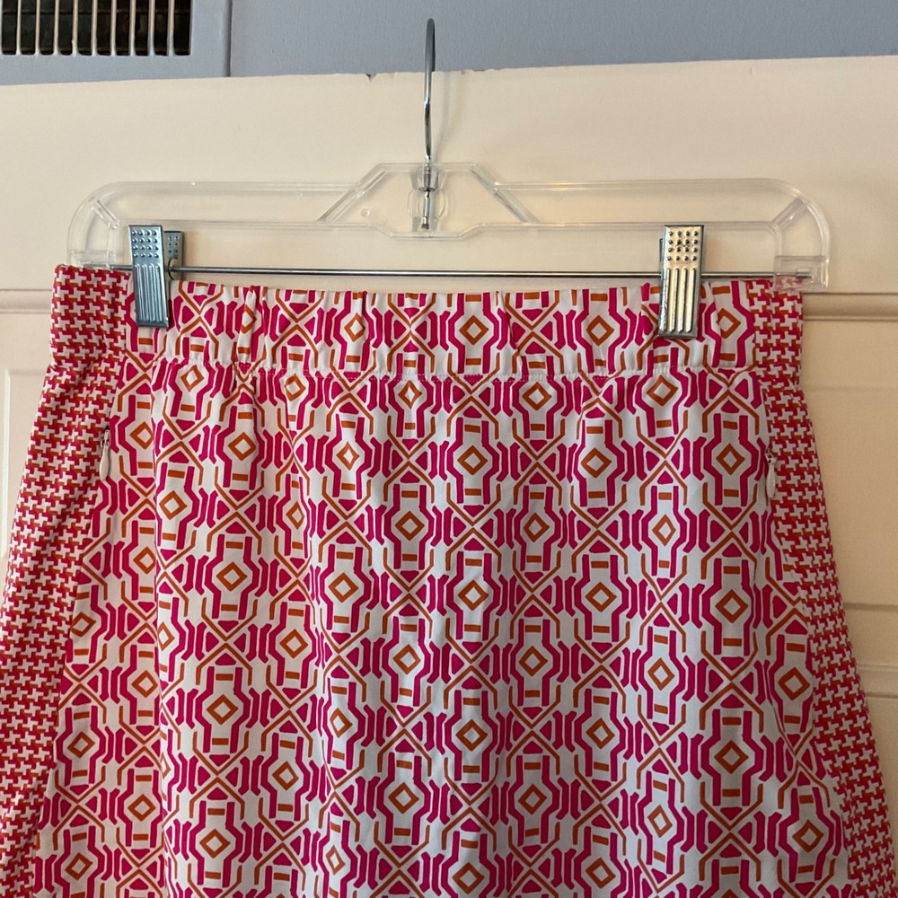J.McLaughlin Skort Pink Geometric Catalina Cloth Skirt Golf Tennis Small - Picture 2 of 10